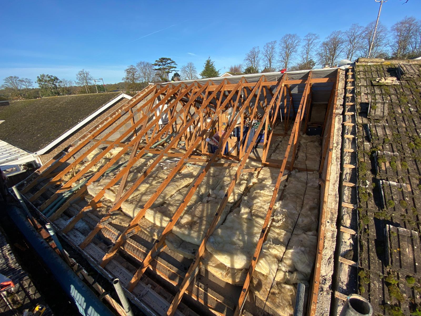 During – Restoring the roof structure